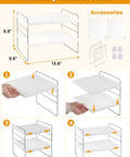 Assembly guide for Expandable Foil And Plastic Wrap Organizer, 3-Tier Height Adjustable Kitchen Cabinet Rack, adjustable 9.8 to 15.6 inch length