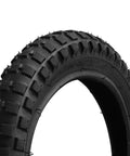 Close-up of 12 Inch Bicycle Tire And Inner Tube Set With Puncture Resistant Outer Tire And AV Valve For Bikes Scooters And Electric Skateboards Ride Ready