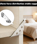 20 Pack Stainless Steel Corner Brackets With Screws L Shaped Angle Connectors for Wood Shelves Cabinets Desks and Tables