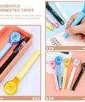 Smooth As Butter Pen Style Correction Tape Rollers With Zero Stink And Zero Drama Glide For Fast Edits Portable Mini White Out Erasers in assorted colors.
