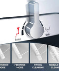 Close-up of control panel showing bidet modes and nozzles for Elongated Bidet Seat With Dual Nozzles, Easy No Wiring Install, Self Cleaning.