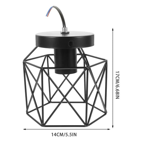 Real Deal Industrial Farmhouse Ceiling Light Rustic Iron Flush Mount With Bangin Hand Welded Metal Shades giving a vintage look with a geometric design.