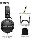 DT 770 Pro X Wired Studio Headphones 48 Ohm Closed Back For Recording And Mixing, adapter, cable, drawstring bag included