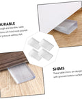 36 Pack Furniture Leveling Shims Stackable Bed Wedges Heavy Duty Table Stabilizers Ditch Wobbly Floors Fast showing durable clear shims.