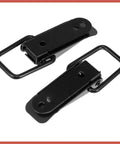 Universal Car Bumper Hook Clips Quick Release Fasteners For Trunk And Bumpers 105x33mm Two Pack, black metal clips