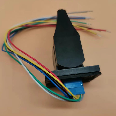 Top Shelf Upper Control Box Joystick Controller 2441305250 view showing black joystick and colored wires for Haulotte Star lifts.