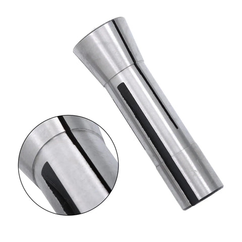 Close-up of 20 Piece Pro Grade Metric R8 Collet Set 1mm to 20mm, durable tool steel, showing precision detail
