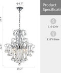 Crystal Chandelier 5 Light Pendant Ceiling Light Modern Fixture For Bedroom Hallway Bar Kitchen Bathroom Glam Chandelier
