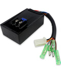 Beefed-Up CDI Box Ignition Coil Kit With Voltage Regulator Rectifier Starter Relay Solenoid For Sportsman 90 Scrambler 50 Predator 50 90 2003-2007 Replacement Complete Assembly, showing black box with wires and connectors