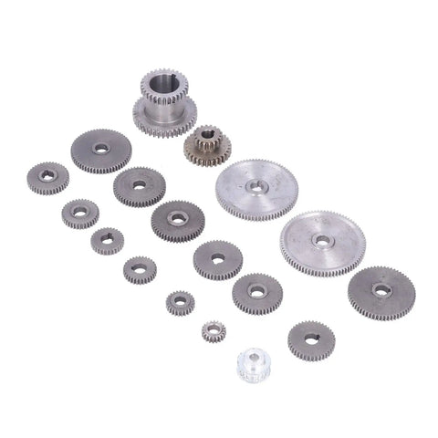 18 Piece Steel Change Gears For 7X10 Mini Lathe Nifty Shop Upgrade For DIY Craftsmen Built Rock Solid Smooth Running Metal Gear Set Awesome For Crankin On Precision Projects Cj0618 Compatible