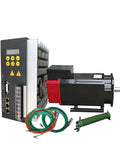 Top Shelf 2 Point 2 Kilowatt Ac Servo Spindle Motor For Cnc Routers And 3D Printers with controller, cables, and connectors.
