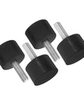 Set Of 4 Adjustable Rubber Foot Levelers With Iron Threaded Studs Anti Slip Furniture Leg Glides For Tables Chairs Beds And More Leveling Feet