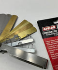 Combination Tune Up Feeler Gauge Set With Hardened Steel Blades And Brass Gauge Blades Built Tough For Real World Garage Use display