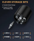 Clever Storage Bits with double-ended design, 6 pcs & 12 types, ideal for Top Rated 2 In 1 Cordless Electric Screwdriver With Rechargeable Battery And Manual Twist Option For Home Diy Fixes Picture Hanging And Multi Tasking Projects 300Rpm Workhorse.