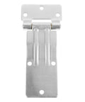 Heavy Duty Truck Door Hinge For Carriage And Trailer, Galvanized Iron, Smooth Seamless Design, High Hardness, 8.5mm Hole Diameter, Silver Finish, Easy Install For Side Door And Gate, front view