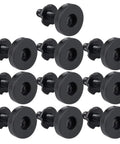 20 Pcs Adjustable Leveling Screws Feet Black Table Height Raiser Stabilizers For Uneven Floors Anti Slip Floor Friendly Levelers For Tables Chairs Cabinets And Other Wood Furniture, black threaded feet set