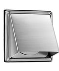 6 Inch External Extractor Wall Vent With Cushioned Non Return Flap For Dryer Vents And Room Exhaust Fits 5.7 Inch Pipe