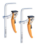 Tough As Nails Quick Release Ratcheting Table Clamps 2 Pack for MFT and Guide Rail Systems on a white background.