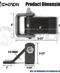 Heavy Duty Dump Trailer Gate Hinges With Grease Zerk, Weldable Trailer Door Hinge dimensions shown, featuring 5-1/2 by 4 inch size.