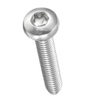 M6 30mm Pan Head Torx Security Screws 10 Pack Silver Fasteners with T30 head for furniture and cabinetry use.