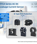 HYCA Series AC DC Leakage Current Sensor, RCD protection devices for electric vehicle chargers, compact and durable design.