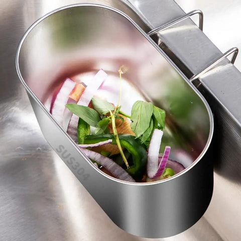 Super Solid Stainless Steel Hanging Sink Strainer Basket That Makes Catching Food Scraps Absolute No Sweat For Kitchen Drains Filters Gunk And Washes Produce Dead Simple Silver Finish