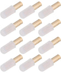 Brass Shelf Support Pins For Cabinets And Panels Concealed Flush Fit With Rubber Covers 12 Pack