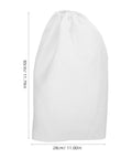 Heavy Duty Canvas Sandblast Sleeves For Sandblasting Cabinets Abrasion Resistant Arm Guard Workwear in white with gathered top and size measurements.