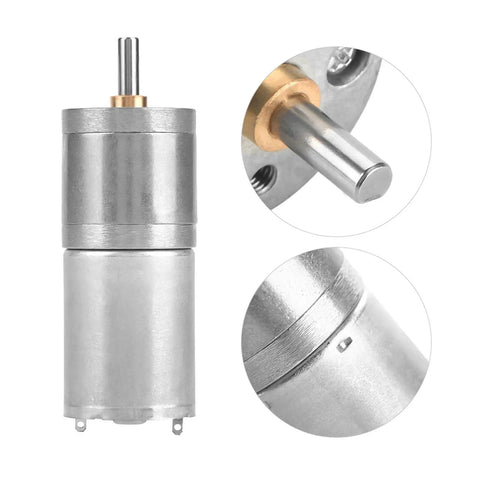 25mm 12V DC Gear Motor Built For Low Speed High Torque, Ideal For Electronic Locks And Robotics, precision metal gears close-up