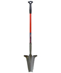 Beast Of A Compact Steel Garden Spade With Serrated Blade And Inverted V Tip For Root Removal, Red Portable Digging Shovel