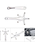 Silver 170mm Alloy Bike Crank Arm Pair Set For Mountain And Road Bikes Riding Ready Left And Right Crankset Square Taper