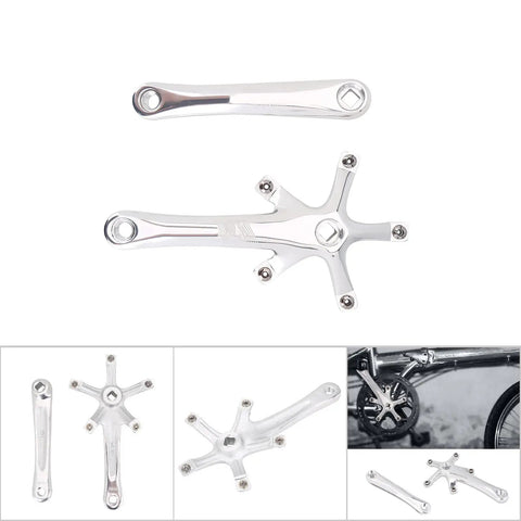 Silver 170mm Alloy Bike Crank Arm Pair Set For Mountain And Road Bikes Riding Ready Left And Right Crankset Square Taper