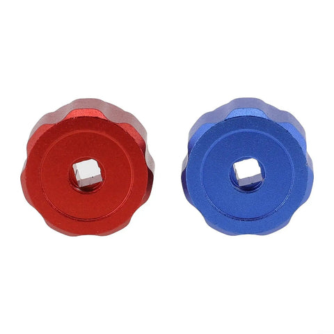 2 Pack Round Wheel Handle Made Of Aluminum Alloy For Refrigeration Gauges And HVAC Control Valves Easy Grip Knobs