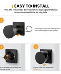 Matte Black Dummy Door Knobs 3 Pack Non Turning Pull Handles For Closet Pantry And French Doors No Function Door Pulls Built To Last Metal Hardware Durable, installation steps