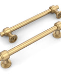 Champagne Bronze Cabinet Pulls 5 Inch Hole Center Drawer Pulls 10 Pack Durable Solid Zinc Alloy Cabinet Hardware For Kitchen And Bathroom Dresser Handles With Modern Sleek Finish ZH0069