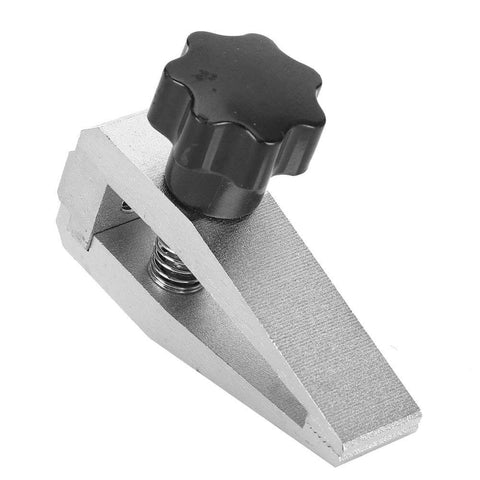 Push-Pull Force Fixture Clamp For Tensile Testing, 500N stainless steel clamp with cogging friction and adjustable knob, side view