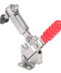 Vertical Toggle Clamp 304 Stainless Steel Beefy 500 Lb Holding Capacity GH 12130SS with red handle
