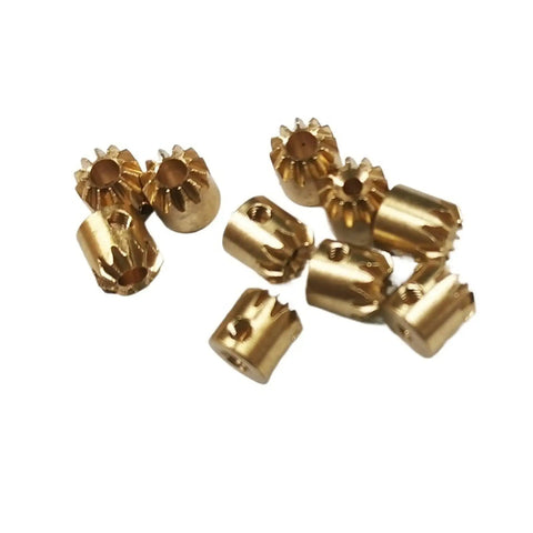 Beefy Copper Bevel Gear 0.5 Module 12 Teeth Right Angle 1:1 Transmission Miter Pinion 90 Degree Cone Gear 3mm Bore Boss Power Transfer
