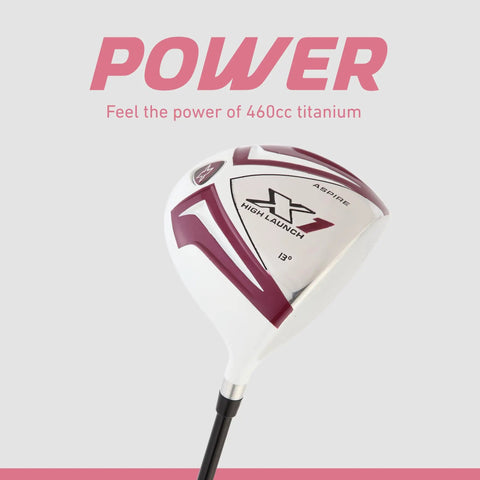 Women’s X1 Complete Golf Club Set With Driver Fairway Hybrid Irons Putter Stand Bag And Headcovers Graphite Shafts Right Handed Purple Petite Size Great For Travel And Practice On The Green Plug And Play Ready To Hit The Course titanium driver