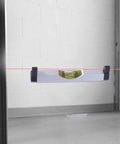 Legit 3 Pack Aluminum Bubble Line Level String Tool Hella Accurate Anti Sag Design shown in use with laser guide.