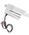 Super Heavy Duty Linear Actuator With 330 Lbs Capacity Pushes Hard To Move Beds Or Cameras Smoothly And Silently Featuring Safe IP54 Rating And Tight 50mm Stroke For Precise Electric Motion Control Everyday, showing silver actuator with motor.