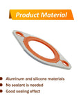 Heavy Duty Aluminum 1/8 Inch Water Neck Housing Gasket With Silicone Seal Replacement For Chevy Small Block And Big Block V8 Engines Including 265 283 305 327 350 383 396 400 427 454 472 500 Hot Rod Ready, aluminum and silicone gasket