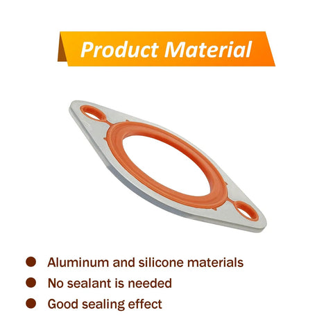 Heavy Duty Aluminum 1/8 Inch Water Neck Housing Gasket With Silicone Seal Replacement For Chevy Small Block And Big Block V8 Engines Including 265 283 305 327 350 383 396 400 427 454 472 500 Hot Rod Ready, aluminum and silicone gasket