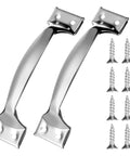 Stainless Steel Garage Door Handle Set 2 Pack With 8 Screws No Sweat Durable Rustproof Gate Handle For Fence Screen Door Cabinet Closet Drawer Shed Easy Install