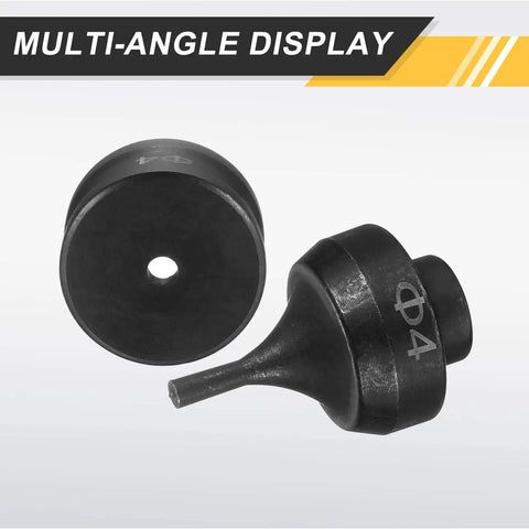 Beefed Up Heavy Duty Hydraulic Hole Punch Die Set 4mm Round Hole For CH-60 Electric Punching Machine, 40Cr Steel Construction