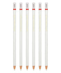 Pro Grade Hard Graphite Sketch Pencils 6 Pack For Drawing Art shown in white finish with pre-sharpened edges.