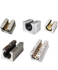 Assorted 2 Pack 20mm SBR20LUU bearing blocks for linear rails and shaft guides, aluminum, open design, for CNC builds