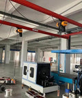 Beefy 2 Ton Electric Hoist With VFD Controls, 480V 3 Phase Power, 20 Ft Lift Height in industrial setting