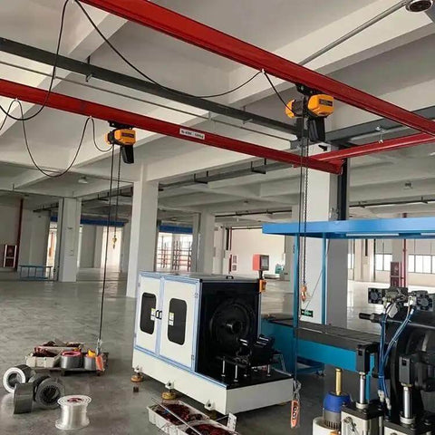 Beefy 2 Ton Electric Hoist With VFD Controls, 480V 3 Phase Power, 20 Ft Lift Height in industrial setting