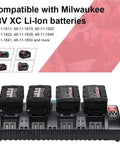 N18 Four Port Fast Charger for Milwaukee M18 18V Li Ion Batteries and Tools That Charges Fast Like A Boss 4 Bay Multi Charging Station